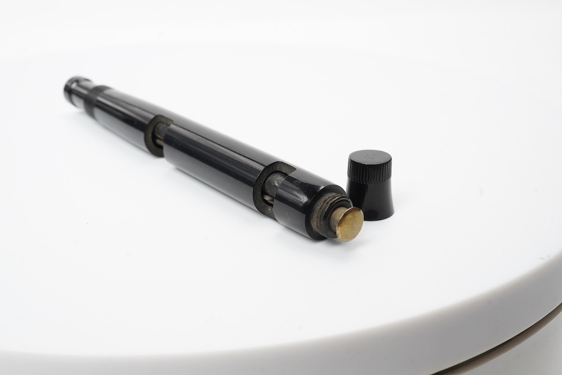 A rare Parker Lucky curve Jacknife safety 'cutaway' demonstrator (no nib or feed which is correct)